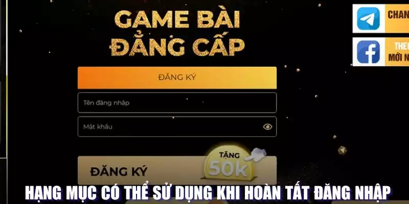 Hạng mục có thể sử dụng khi hoàn tất quá trình